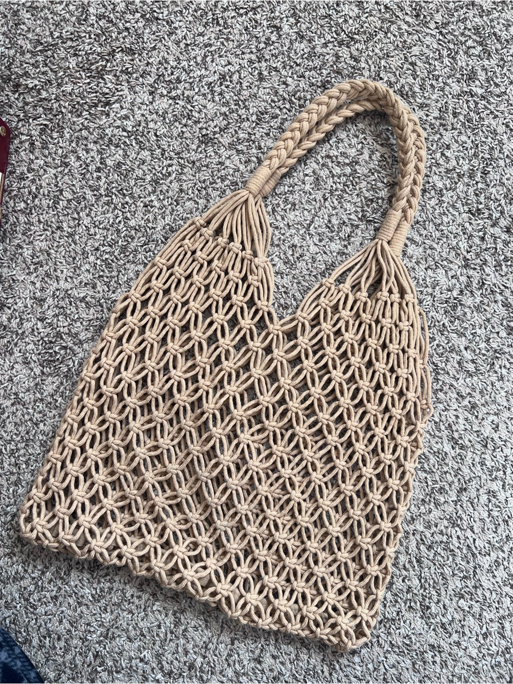 GAP Braided Macramé Tote in Tan